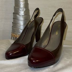 Enzo Angiolini two-tone sling back heels